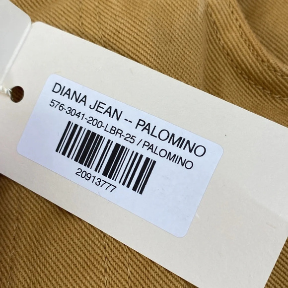 Doen ‘Diana’ Denim Jean Palomino Gold Fish‎ Pop Yellow 25 NWT NEW Mustard Jeans - Picture 9 of 12
